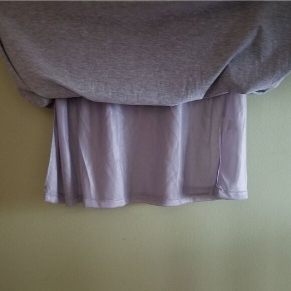 Theme two toned grey ruffled neck dress. - Picture 6 of 6